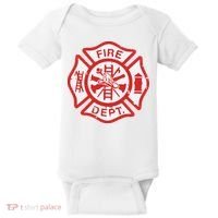 Fire Dept Logo Hero Halloween Firefighter Fireman Gift Baby Bodysuit thumb 0