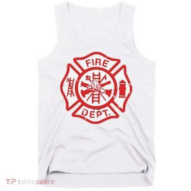 Fire Dept Logo Hero Halloween Firefighter Fireman Gift Tank Top