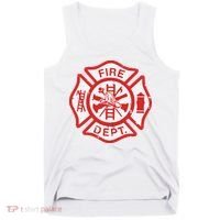 Fire Dept Logo Hero Halloween Firefighter Fireman Gift Tank Top thumb 0