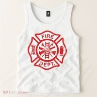 Fire Dept Logo Hero Halloween Firefighter Fireman Gift Tank Top thumb 2