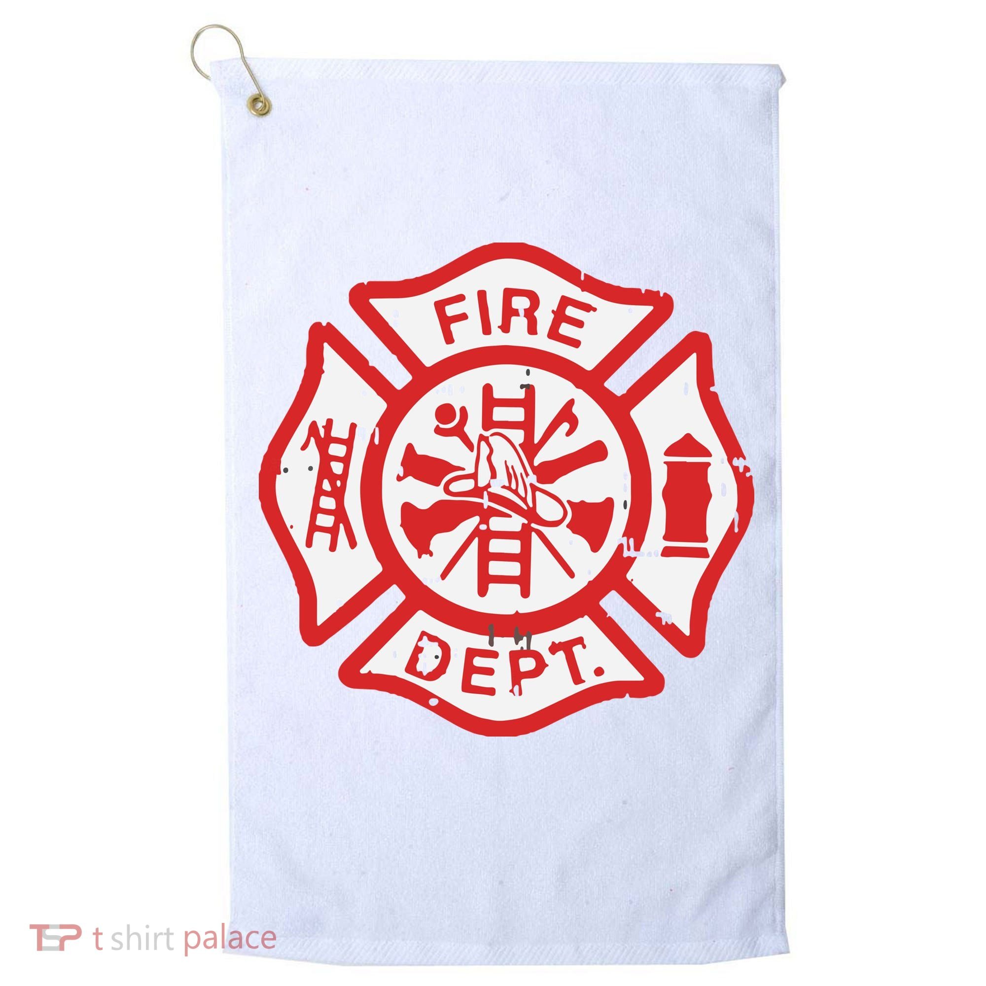 Fire Dept Logo Hero Halloween Firefighter Fireman Gift Golf Towel