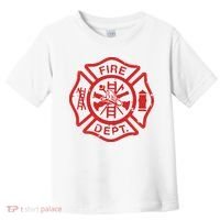 Fire Dept Logo Hero Halloween Firefighter Fireman Gift Toddler T-Shirt thumb 0