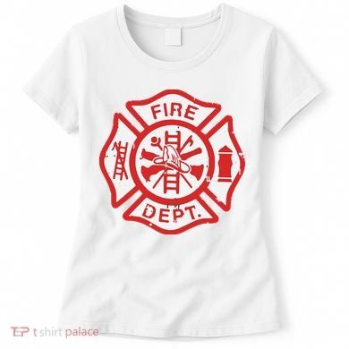Fire Dept Logo Hero Halloween Firefighter Fireman Gift Women's T-Shirt