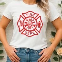 Fire Dept Logo Hero Halloween Firefighter Fireman Gift Women's T-Shirt thumb 2