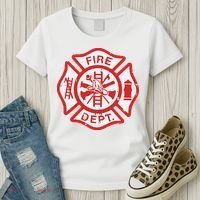Fire Dept Logo Hero Halloween Firefighter Fireman Gift Women's T-Shirt thumb 3