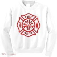 Fire Dept Logo Hero Halloween Firefighter Fireman Gift Kids Sweatshirt thumb 0