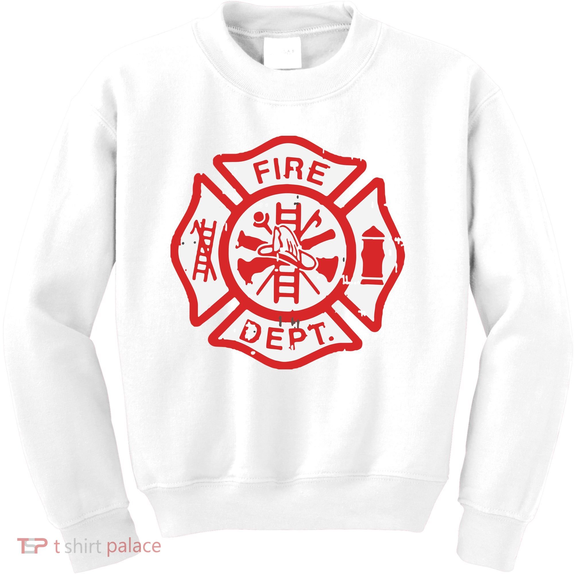 Fire Dept Logo Hero Halloween Firefighter Fireman Gift Kids Sweatshirt