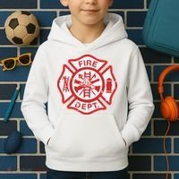 Fire Dept Logo Hero Halloween Firefighter Fireman Gift Kids Hoodie thumb 2