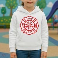 Fire Dept Logo Hero Halloween Firefighter Fireman Gift Kids Hoodie thumb 3