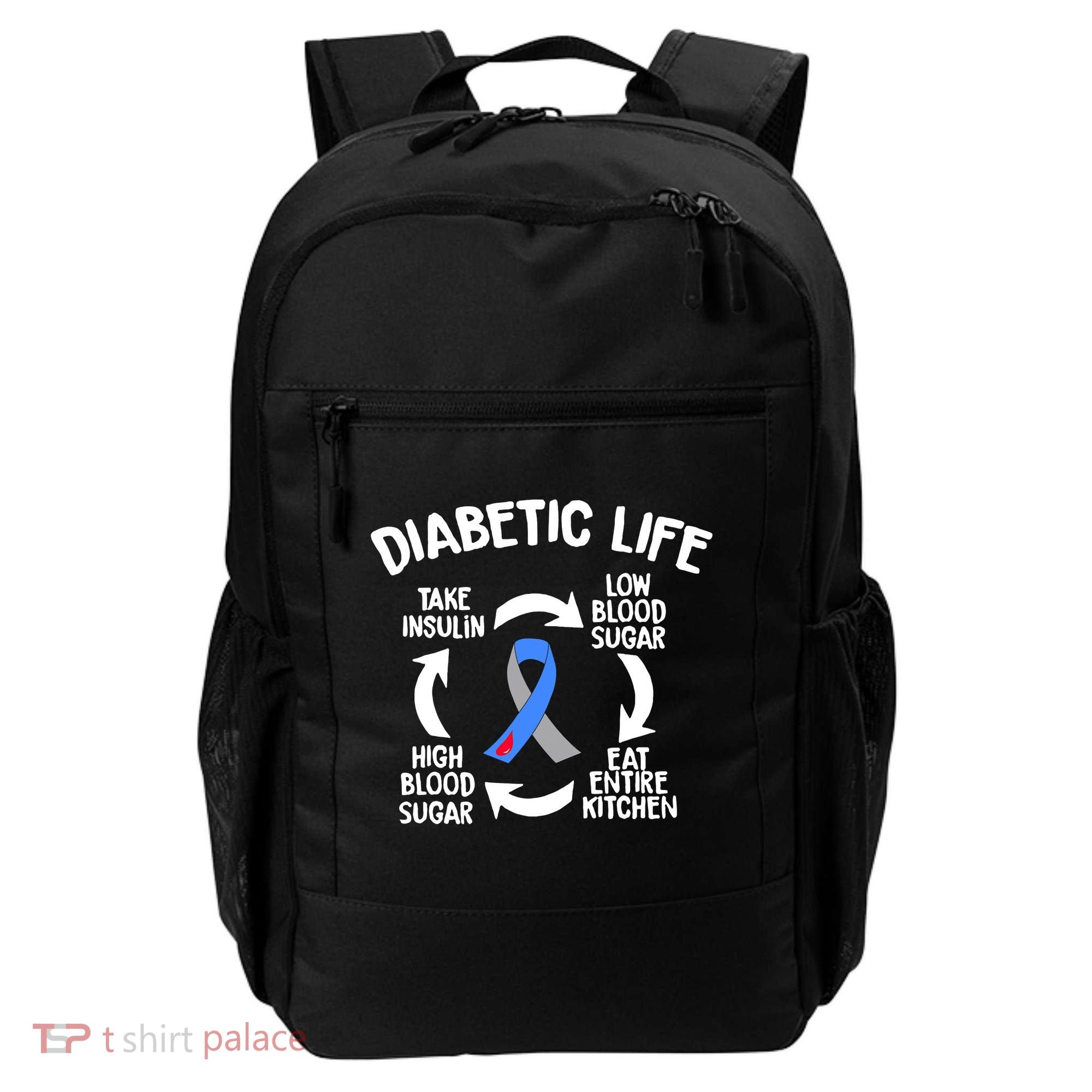Funny Diabetic Life Cycle Diabetes Awareness Backpack