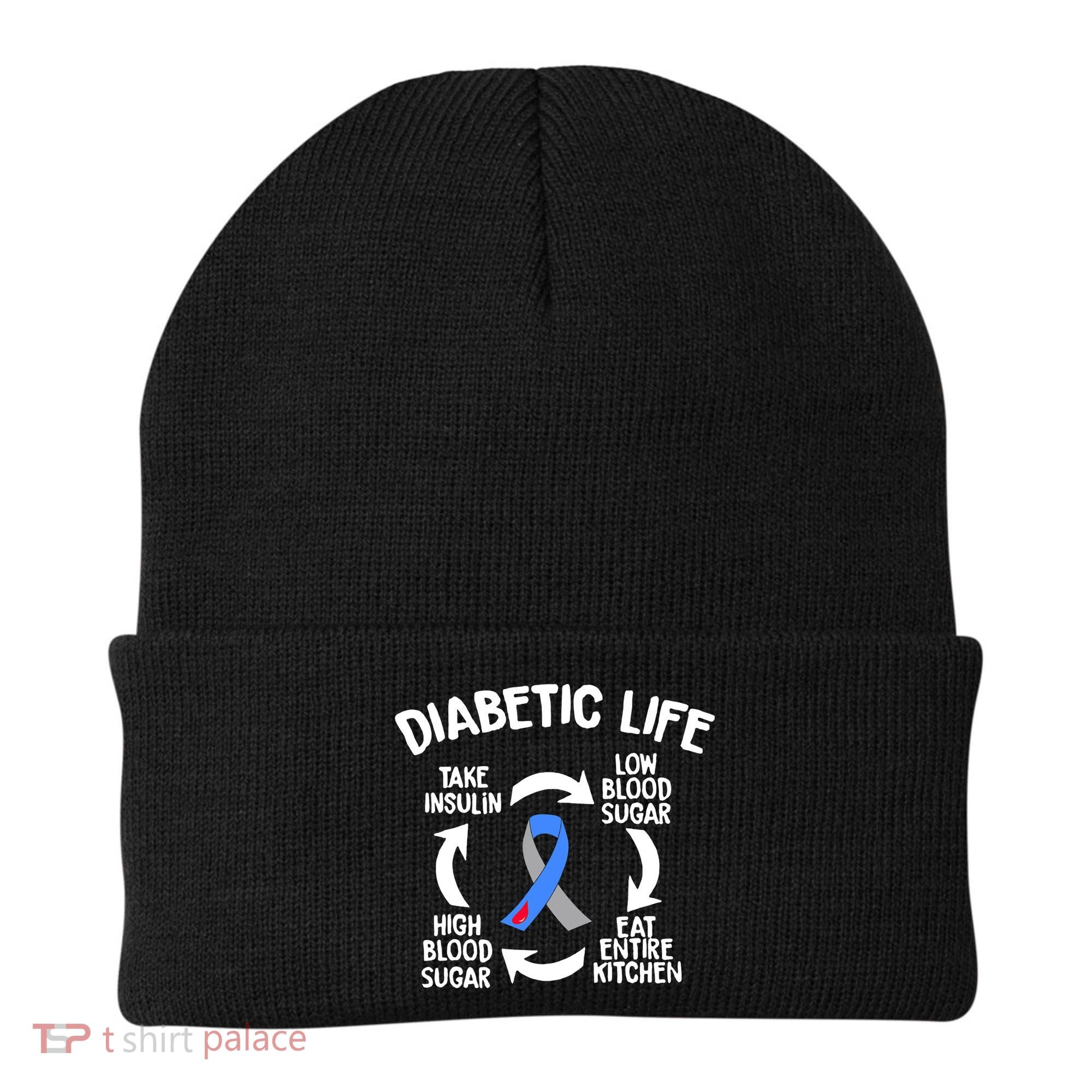 Funny Diabetic Life Cycle Diabetes Awareness Beanie