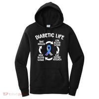 Funny Diabetic Life Cycle Diabetes Awareness Women's Hoodie thumb 0