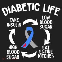 Funny Diabetic Life Cycle Diabetes Awareness Golf Towel thumb 3