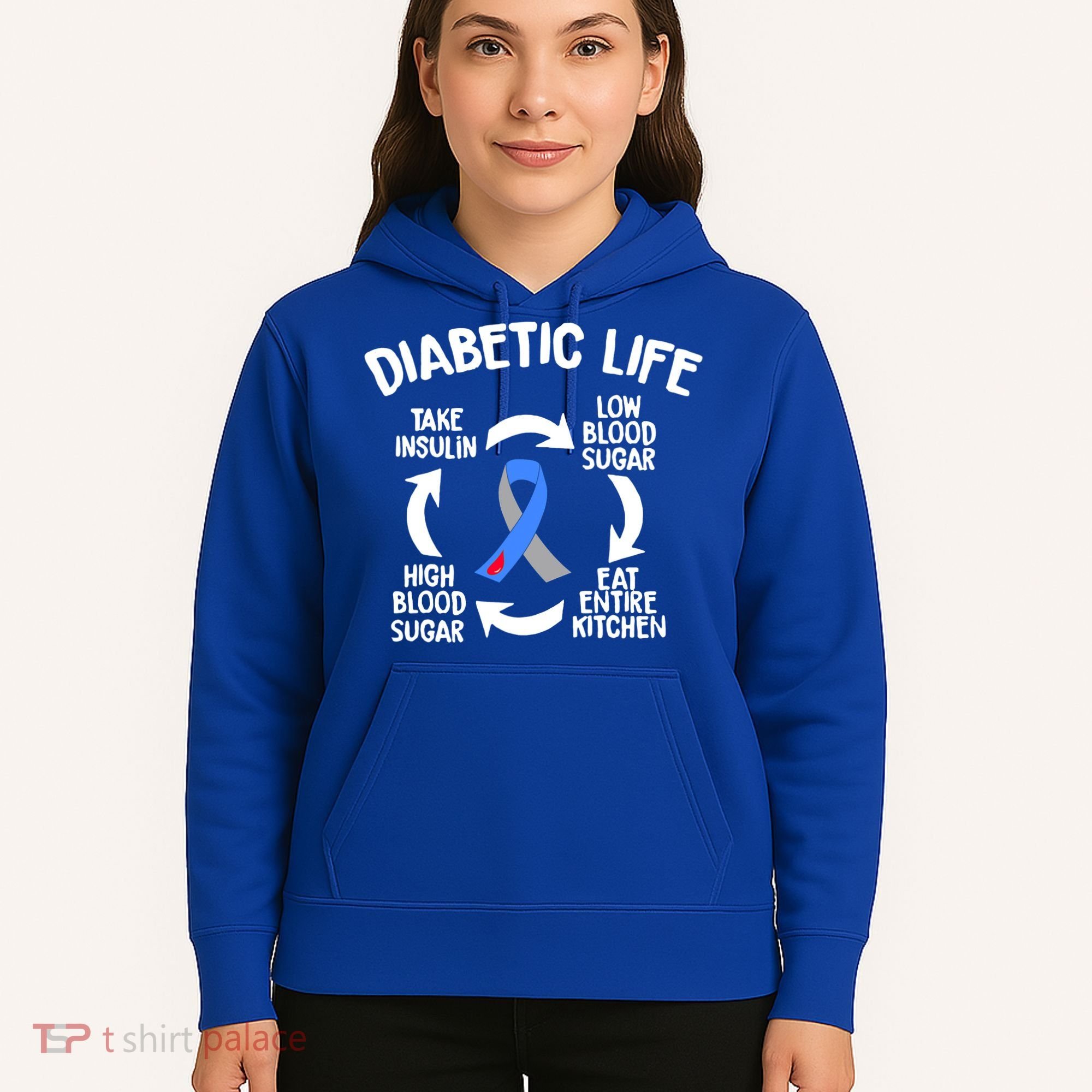Funny Diabetic Life Cycle Diabetes Awareness Hoodie