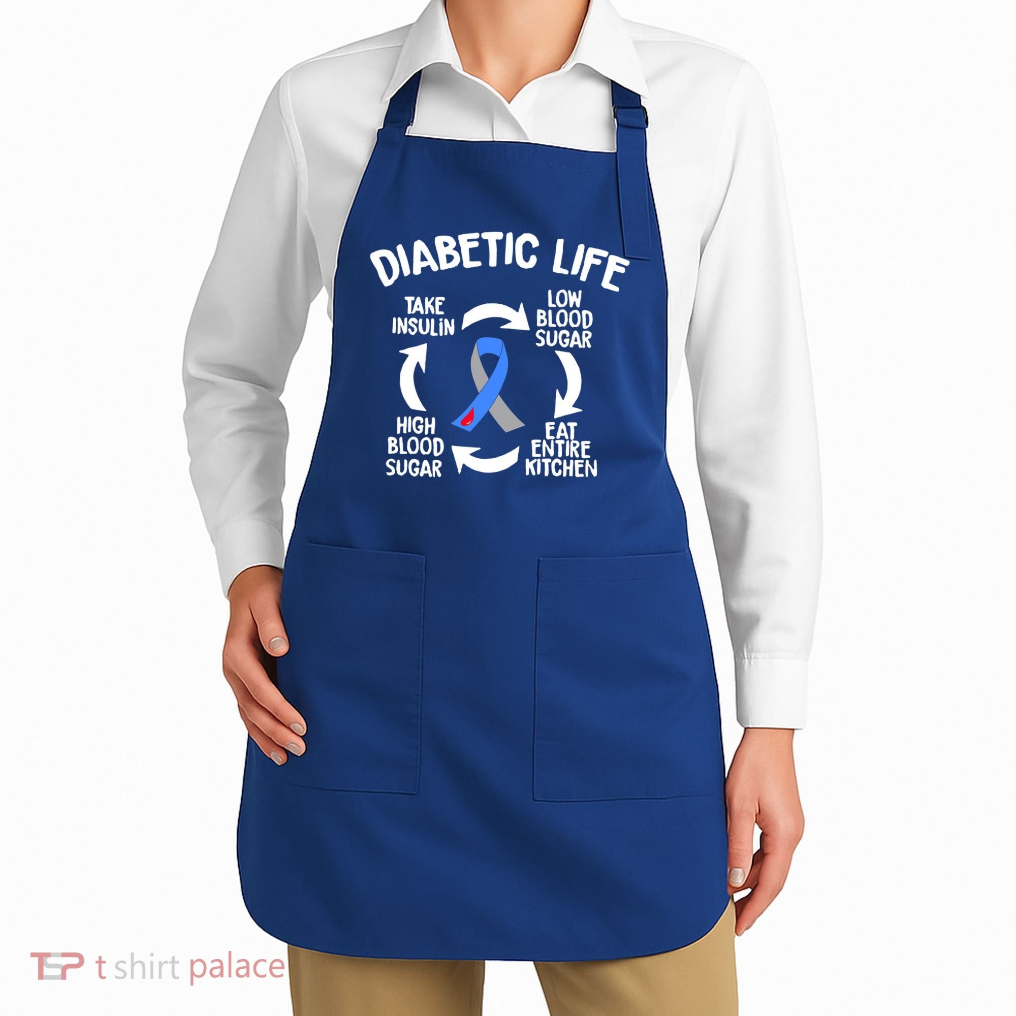 Funny Diabetic Life Cycle Diabetes Awareness Apron