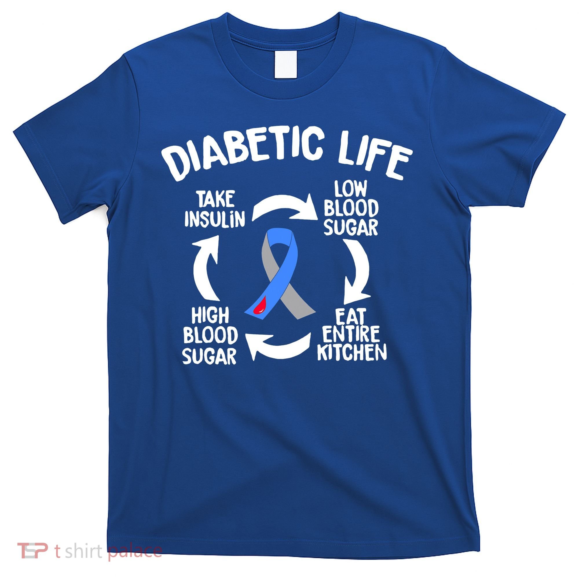 Funny Diabetic Life Cycle Diabetes Awareness T-Shirt