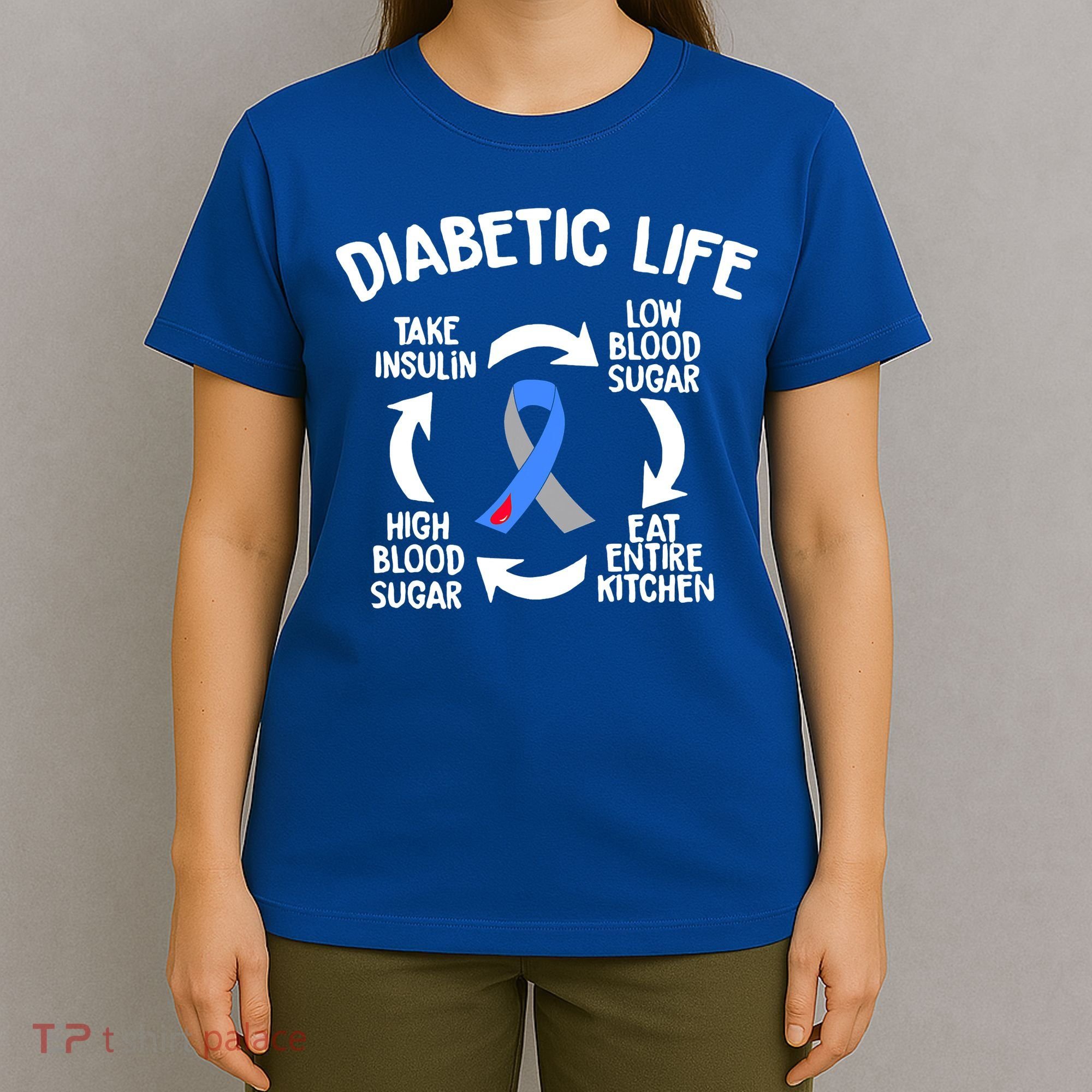Funny Diabetic Life Cycle Diabetes Awareness T-Shirt