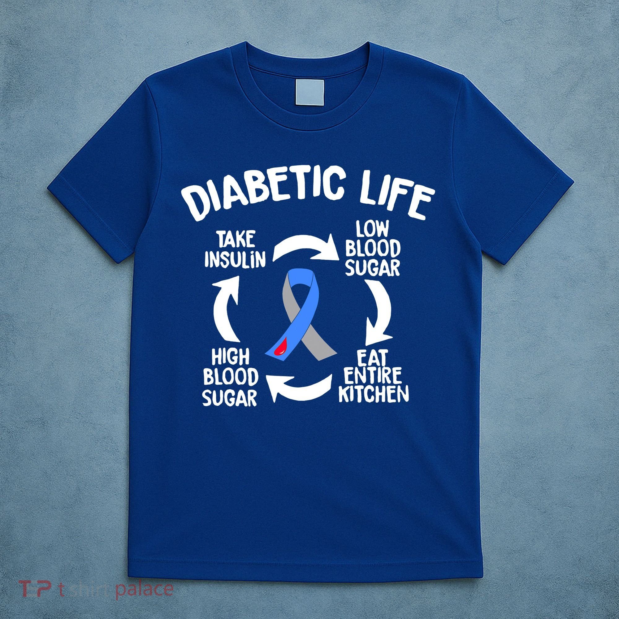 Funny Diabetic Life Cycle Diabetes Awareness T-Shirt