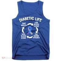 Funny Diabetic Life Cycle Diabetes Awareness Tank Top thumb 0