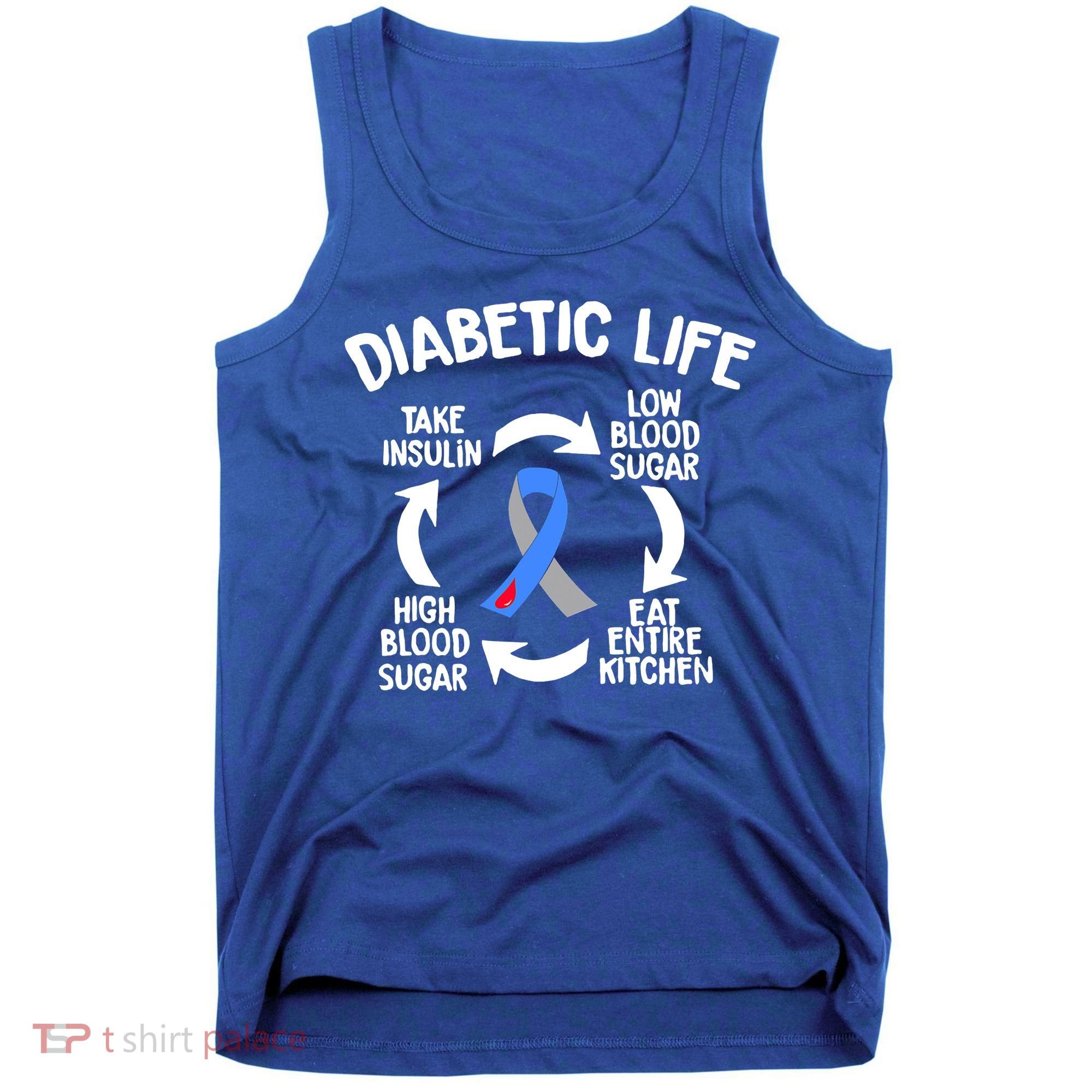 Funny Diabetic Life Cycle Diabetes Awareness Tank Top