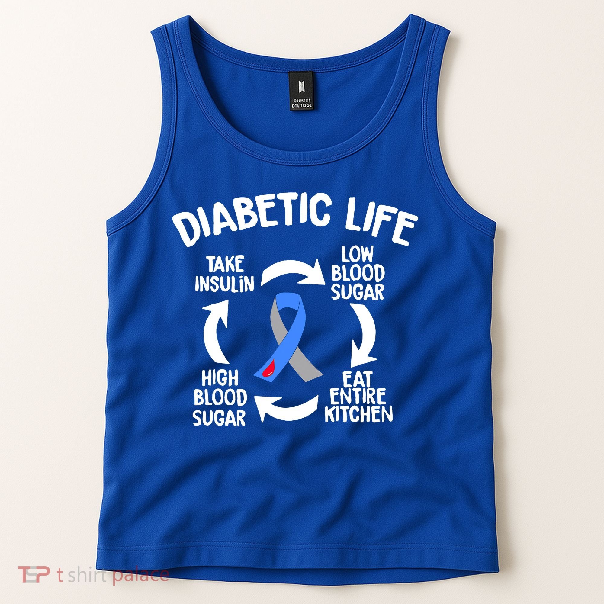 Funny Diabetic Life Cycle Diabetes Awareness Tank Top