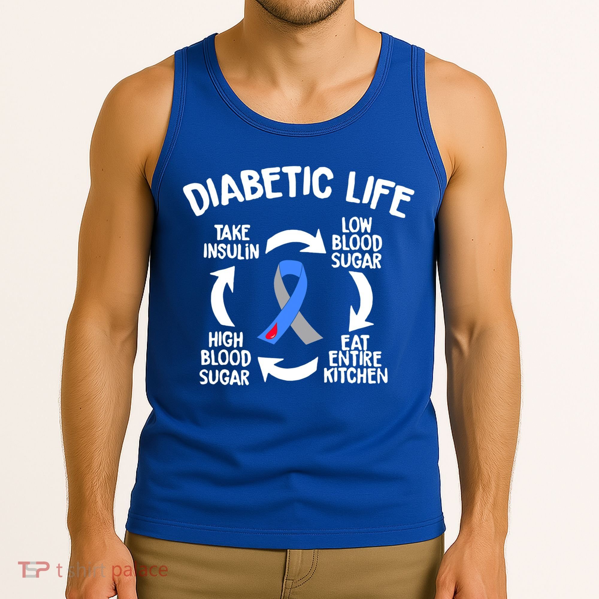 Funny Diabetic Life Cycle Diabetes Awareness Tank Top