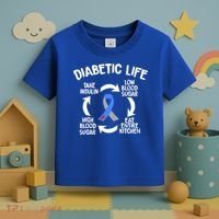 Funny Diabetic Life Cycle Diabetes Awareness Toddler T-Shirt thumb 3