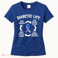 Funny Diabetic Life Cycle Diabetes Awareness Women's T-Shirt thumb 0