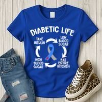 Funny Diabetic Life Cycle Diabetes Awareness Women's T-Shirt thumb 3