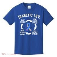 Funny Diabetic Life Cycle Diabetes Awareness Kids T-Shirt thumb 0