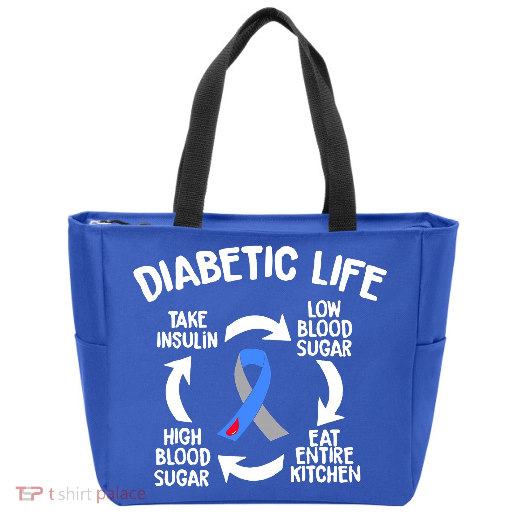 Funny Diabetic Life Cycle Diabetes Awareness Tote Bag