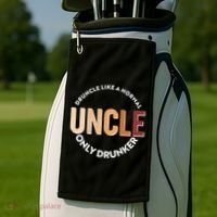 Funny Druncle Like A Normal Uncle Only Drunker Golf Towel thumb 2