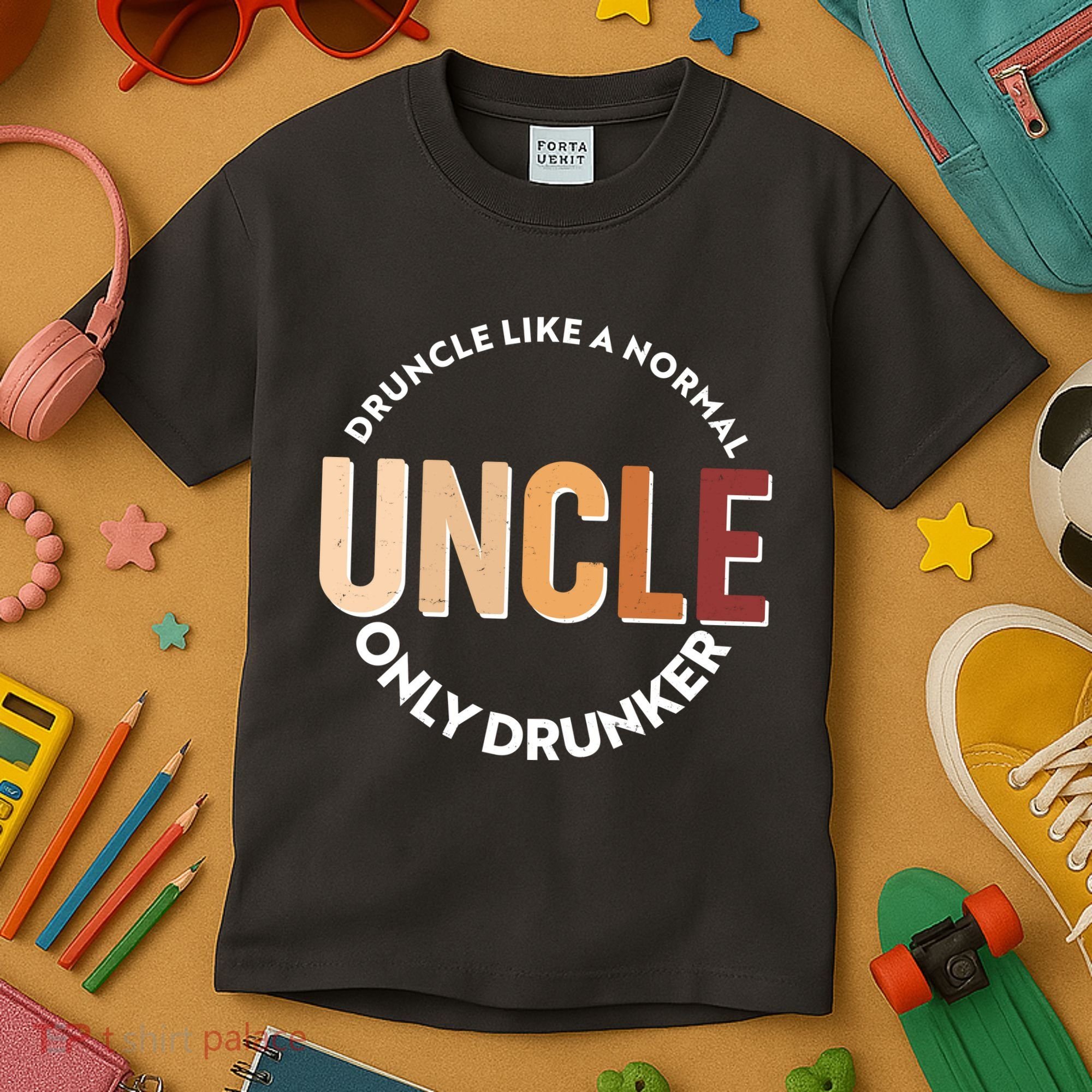Funny Druncle Like A Normal Uncle Only Drunker Kids T-Shirt