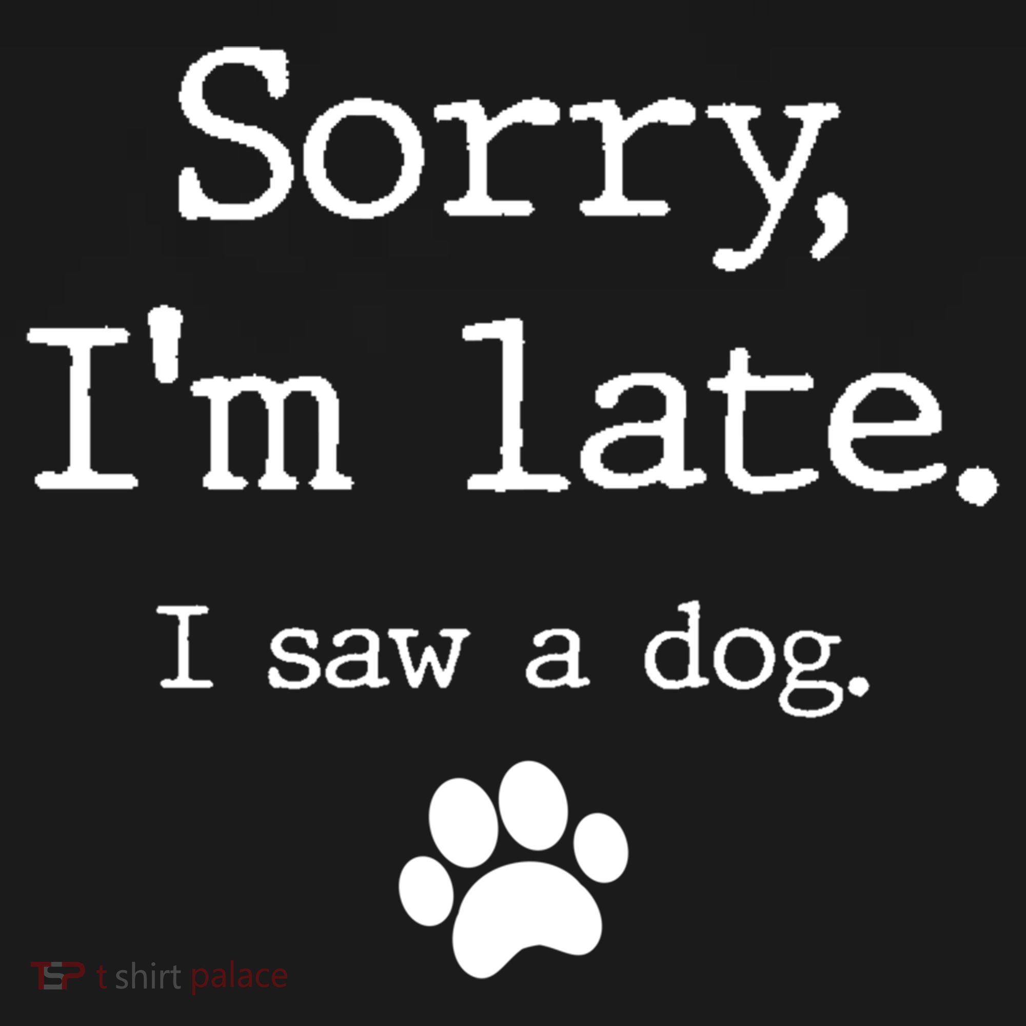 Funny Dog Lover Gift Sorry I'm Late I Saw A Dog Gift Women's T-Shirt