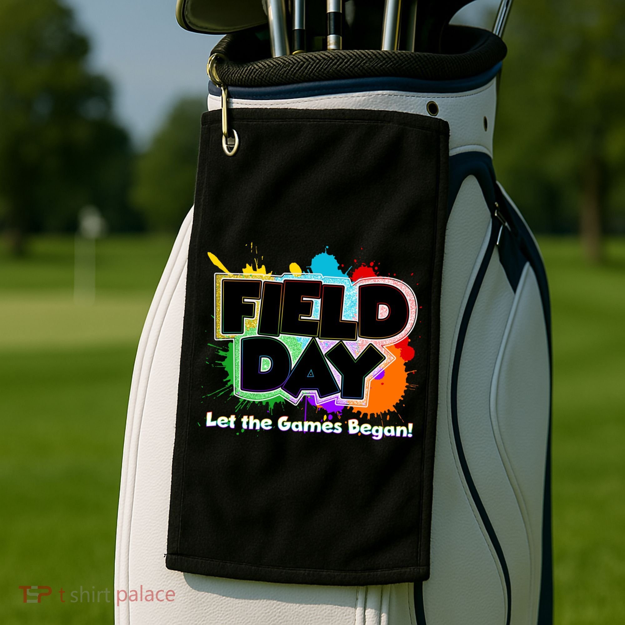 Field Day Let The Game Begin Golf Towel