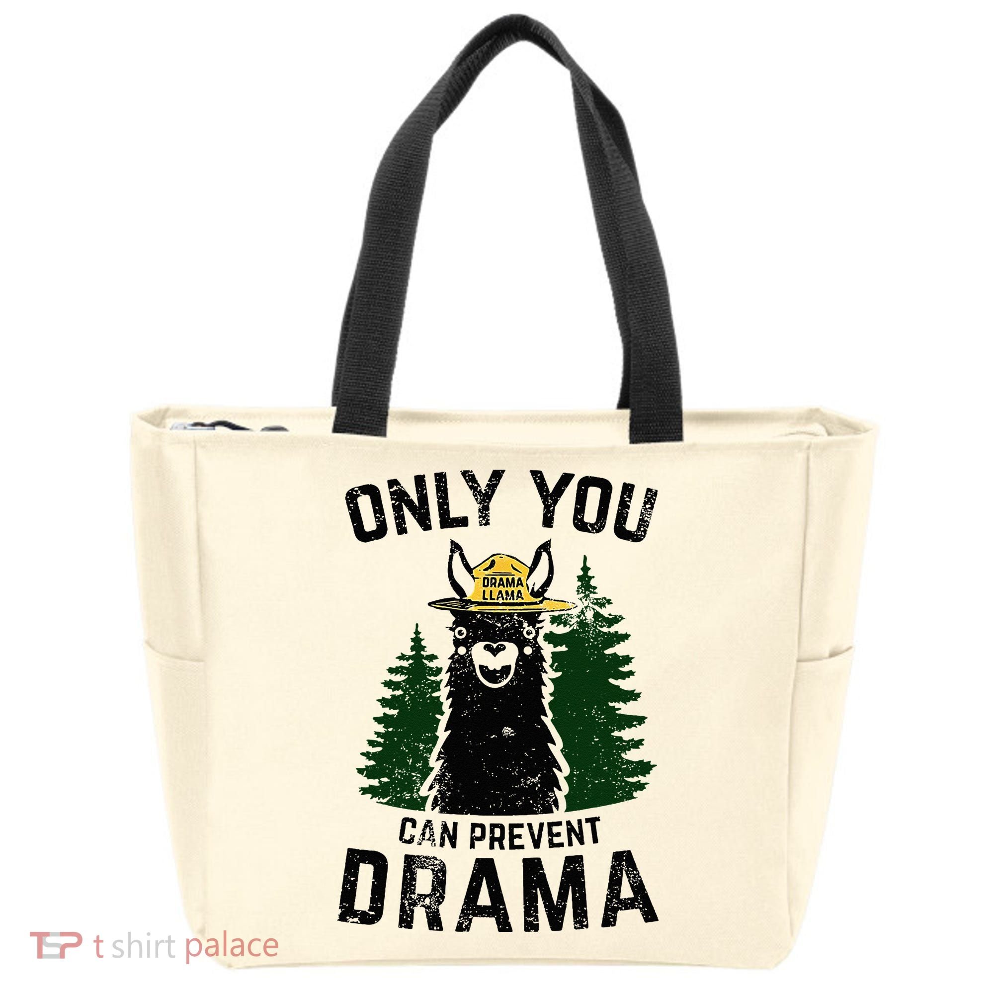 Funny Drama Llama Only You Can Prevent Drama Sarcastic Lover Tote Bag