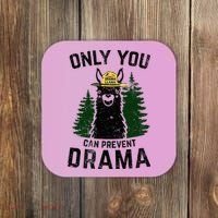 Funny Drama Llama Only You Can Prevent Drama Sarcastic Lover Coaster thumb 0