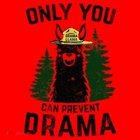 Funny Drama Llama Only You Can Prevent Drama Sarcastic Lover Santa Hat thumb 1