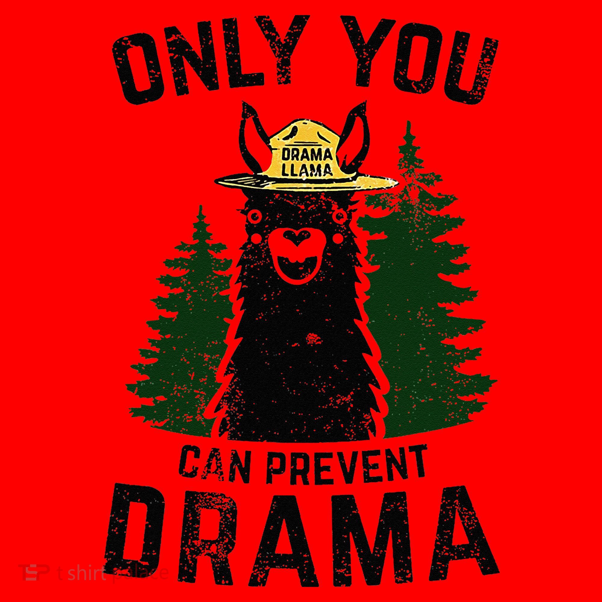 Funny Drama Llama Only You Can Prevent Drama Sarcastic Lover Santa Hat