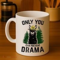 Funny Drama Llama Only You Can Prevent Drama Sarcastic Lover Coffee Mug thumb 4