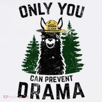 Funny Drama Llama Only You Can Prevent Drama Sarcastic Lover Women's Hoodie thumb 2