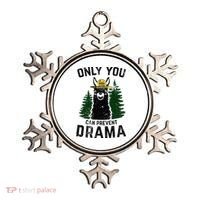 Funny Drama Llama Only You Can Prevent Drama Sarcastic Lover Ornament thumb 0