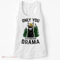 Funny Drama Llama Only You Can Prevent Drama Sarcastic Lover Women's Tank Top thumb 0