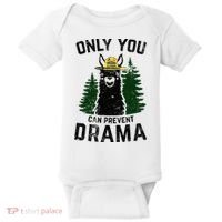 Funny Drama Llama Only You Can Prevent Drama Sarcastic Lover Baby Bodysuit thumb 0