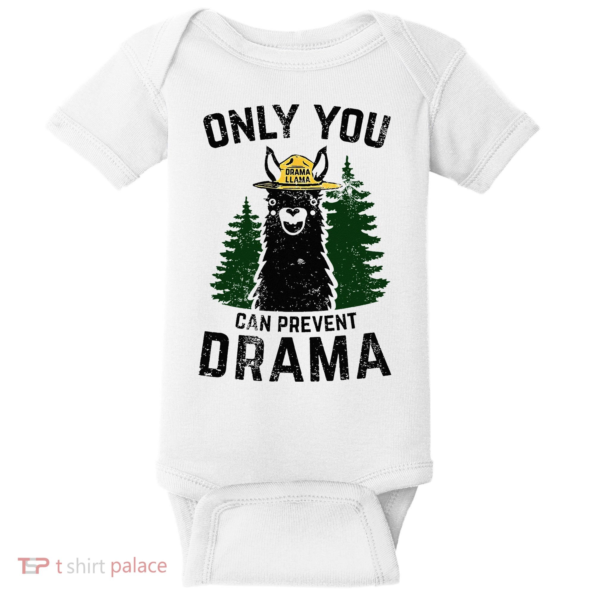 Funny Drama Llama Only You Can Prevent Drama Sarcastic Lover Baby Bodysuit