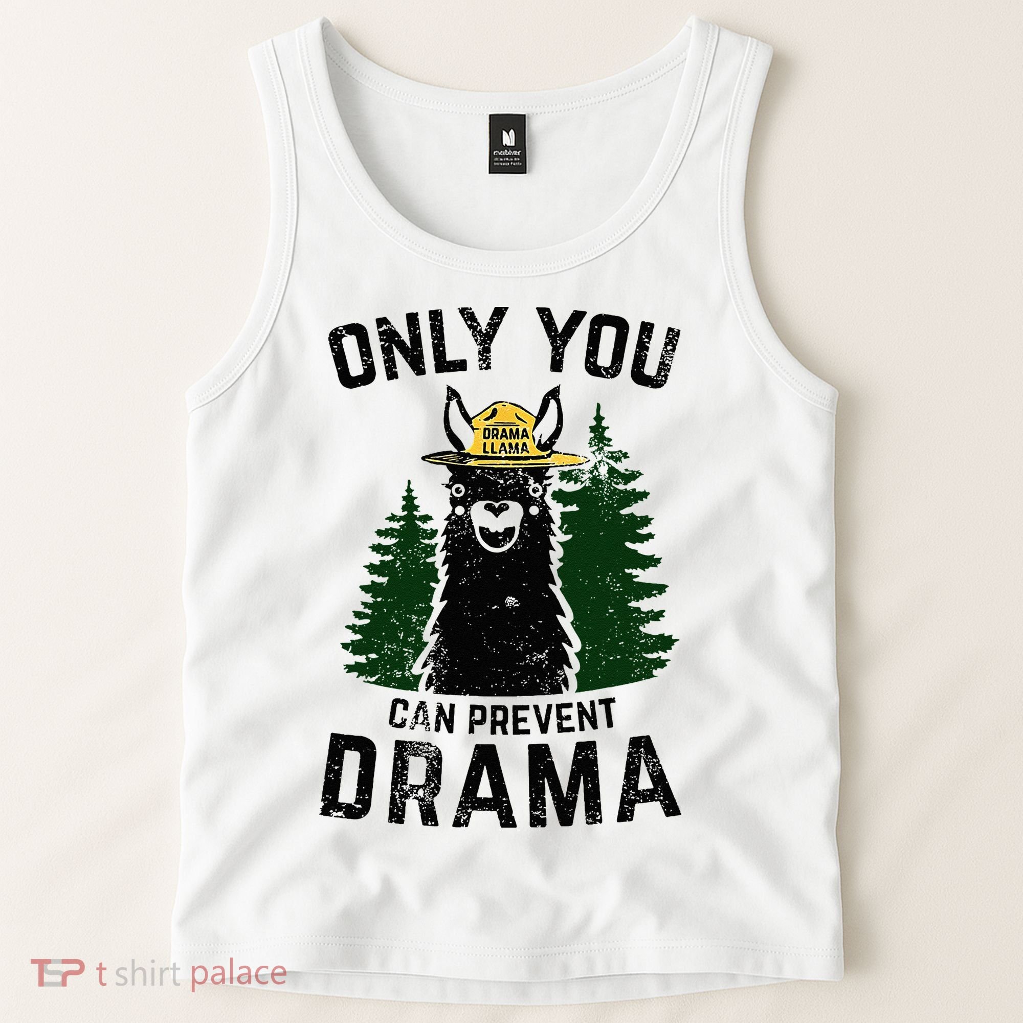 Funny Drama Llama Only You Can Prevent Drama Sarcastic Lover Tank Top