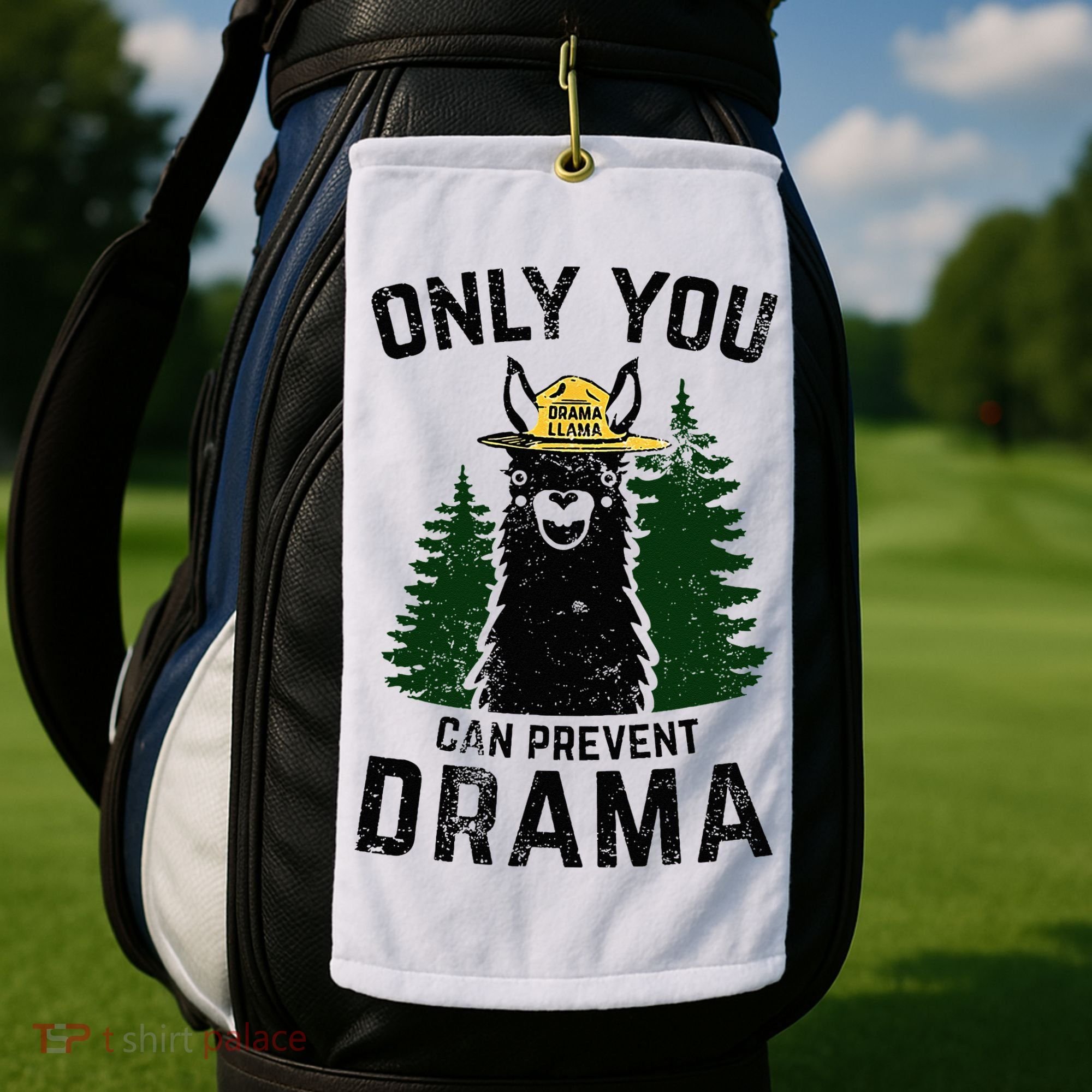 Funny Drama Llama Only You Can Prevent Drama Sarcastic Lover Golf Towel