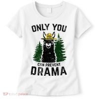 Funny Drama Llama Only You Can Prevent Drama Sarcastic Lover Women's T-Shirt thumb 0