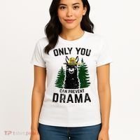 Funny Drama Llama Only You Can Prevent Drama Sarcastic Lover Women's T-Shirt thumb 4