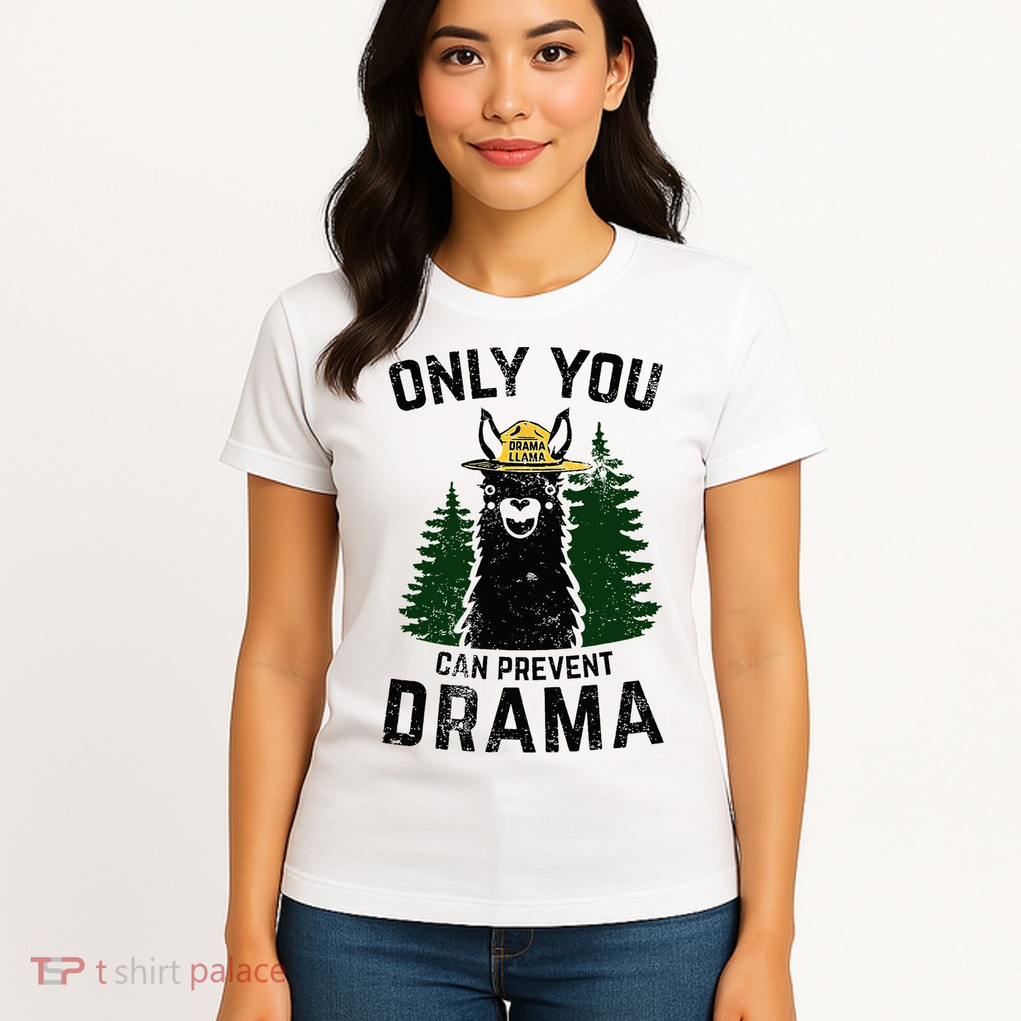 Funny Drama Llama Only You Can Prevent Drama Sarcastic Lover Women's T-Shirt